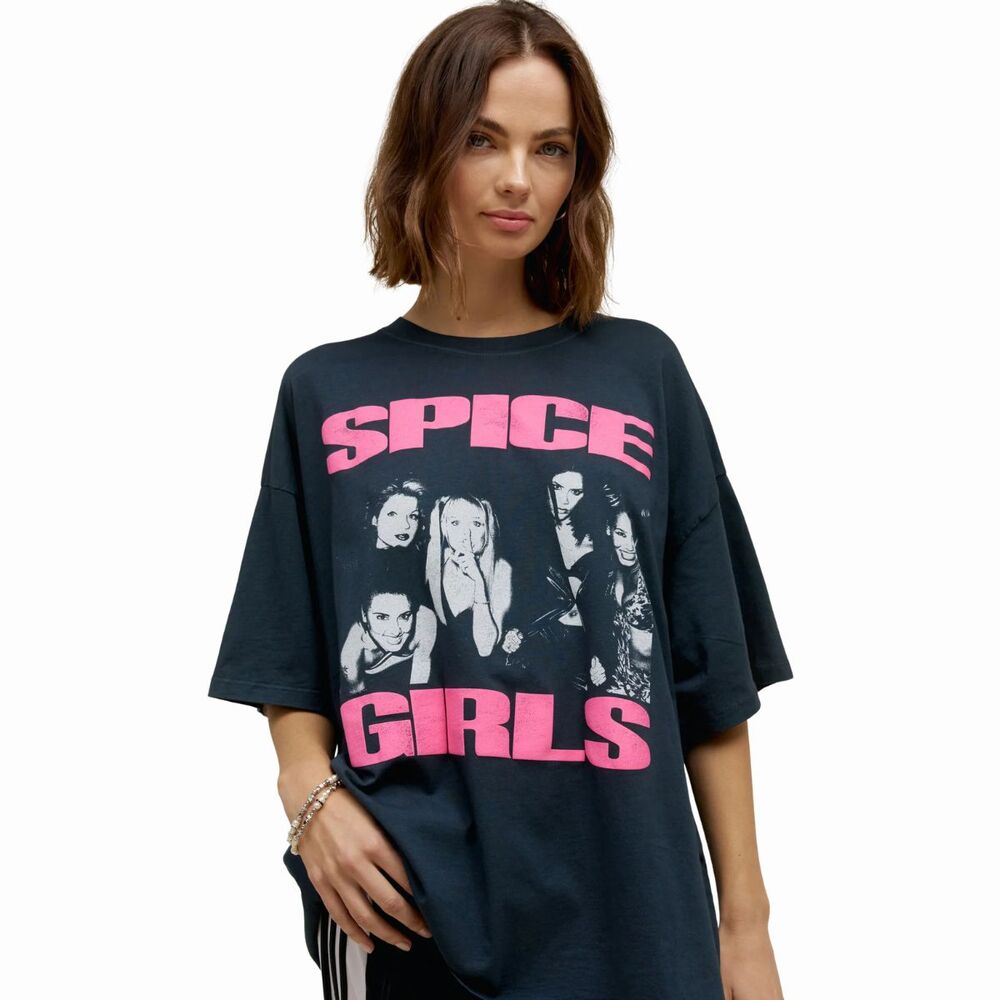 Daydreamer Womens T Shirt Black Spice Girls Photo Tee Crewneck Short Sleeve XS